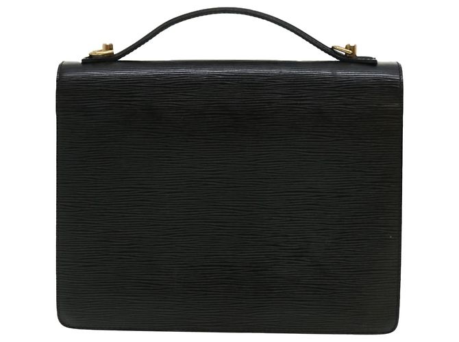 LOUIS VUITTON Bolso de mano Epi Monceau Negro M52123 Bases de autenticación de LV1472 - vista 2