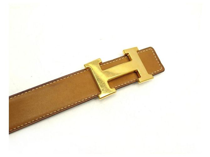 Hermès CINTURÓN HERMES HEBILLA H ORO ESLABONES REVERSIBLES 32 MM 90 CINTURÓN PIEL CUADRO NEGRO - vista 5