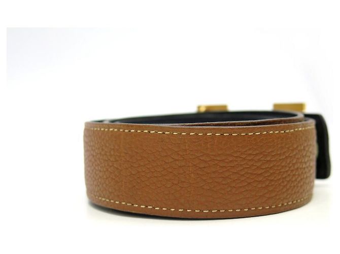 Hermès HERMES GÜRTELSCHNALLE H GOLD WENDEGLIEDER 32 MM 86 EPSOM GÜRTELKASTEN LEDER - Ansicht 4