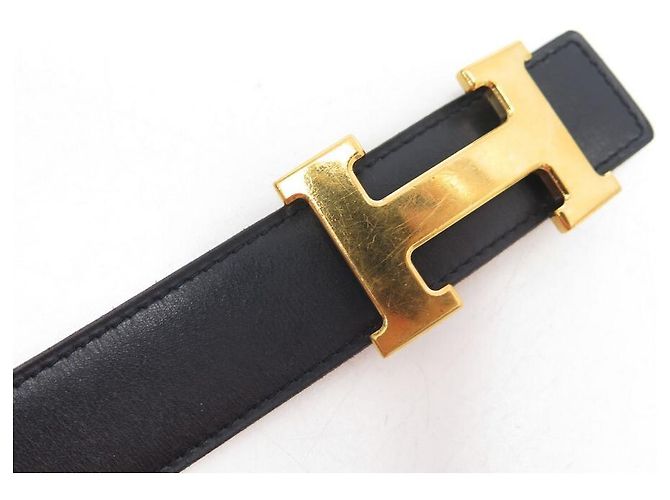 Hermès HERMES GÜRTELSCHNALLE H GOLD WENDEGLIEDER 32 MM 86 EPSOM GÜRTELKASTEN LEDER - Ansicht 5