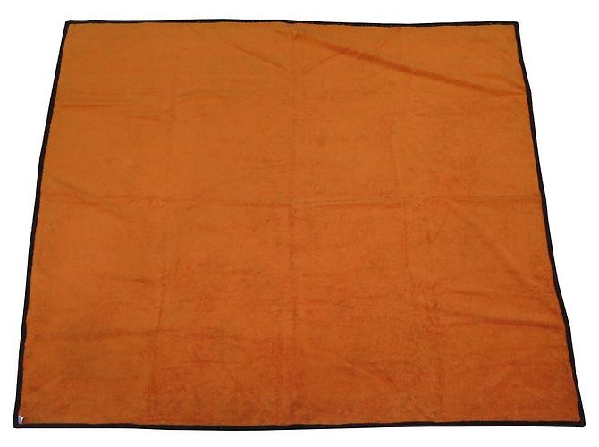 Hermès DRAP DE PLAGE HERMES XL 180 X 150CM SERVIETTE EN COTON ORANGE TOWEL - vue 4