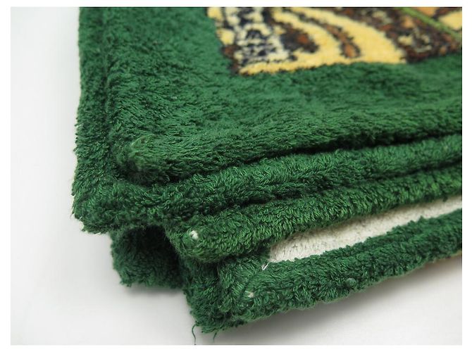 Hermès DRAP DE PLAGE HERMES CADRAN SOLAIRE SERVIETTE BAIN COTON VERT BEACH TOWEL - vue 6