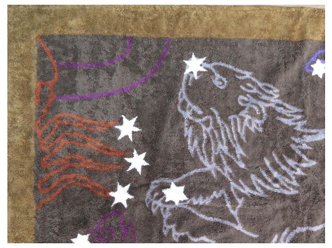 Hermès TELO MARE HERMES CONSTELLATIONS ZODIAC LEONE TELO DA BAGNO TELO MARE Marrone - vista 2