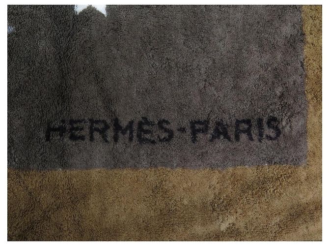 Hermès TELO MARE HERMES CONSTELLATIONS ZODIAC LEONE TELO DA BAGNO TELO MARE Marrone - vista 3