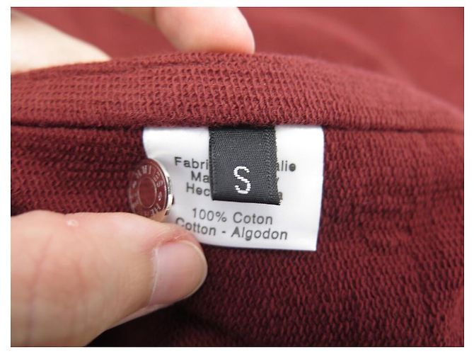 Hermès NOVA TSHIRT HERMES POLO WINDSOT MANGA COMPRIDA T36 S EM ALGODÃO BORGONHA Bordeaux - vista 3