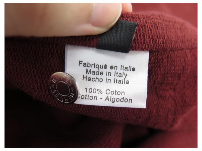 Hermès NOVA TSHIRT HERMES POLO WINDSOT MANGA COMPRIDA T36 S EM ALGODÃO BORGONHA Bordeaux - vista 4