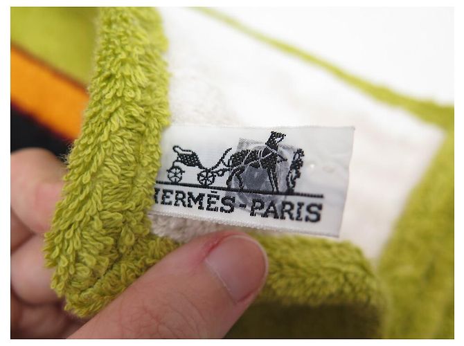 Hermès NEW HERMES TOWEL BEACH MAT TRIBAL PATTERN IN COTTON BATH BEACH TOWEL Green - view 7