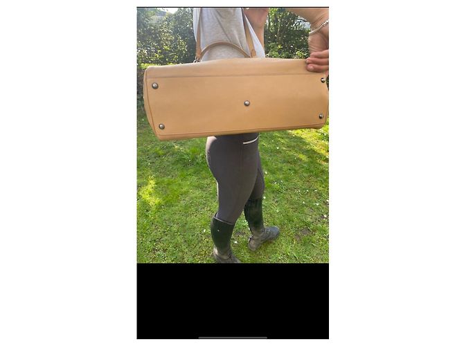 Borsa a mano Fendi in pelle beige - vista 5