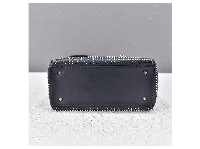 Lady Dior medio in pelle di agnello con borchie - vista 3