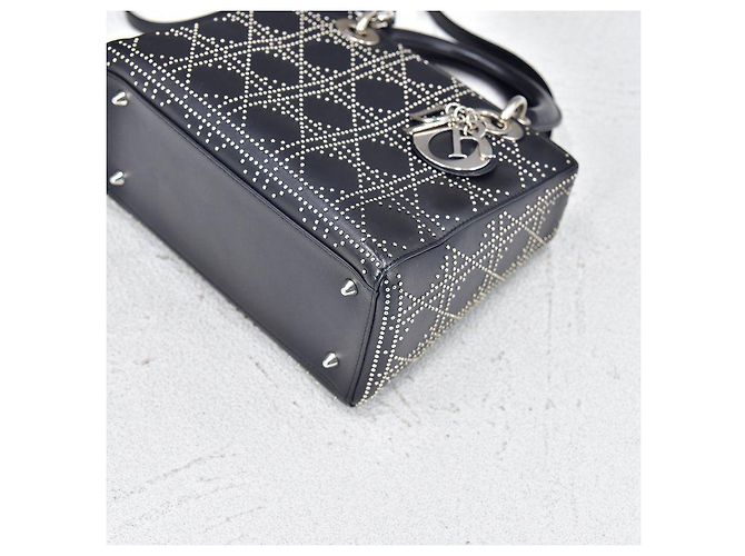 Lady Dior medio in pelle di agnello con borchie - vista 5