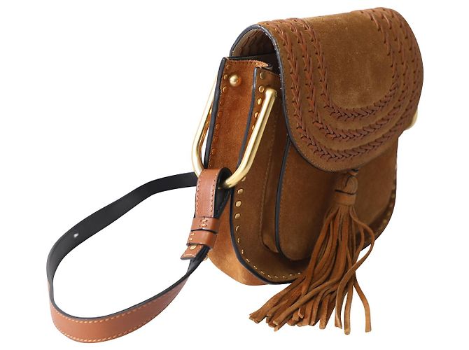 Chloé Borsa Chloe Hudson in pelle scamosciata marrone - vista 2