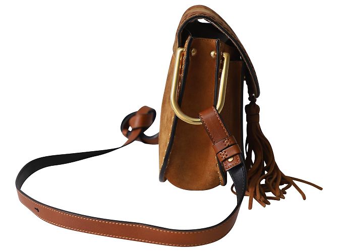 Chloé Borsa Chloe Hudson in pelle scamosciata marrone - vista 4