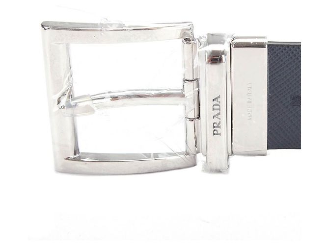 Prada Saffiano Leather Belt Black Pony-style calfskin ref.611650 - Joli ...