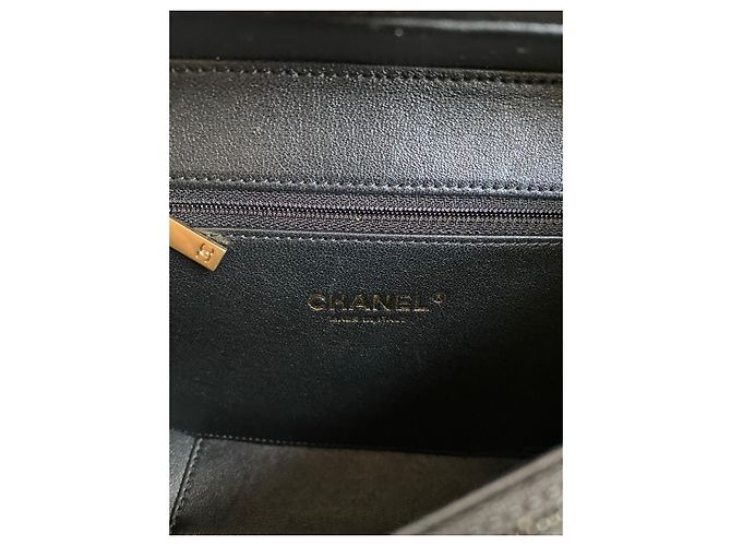 Borsa Chanel Filigree Vanity Case in pelle nera Nero - vista 13