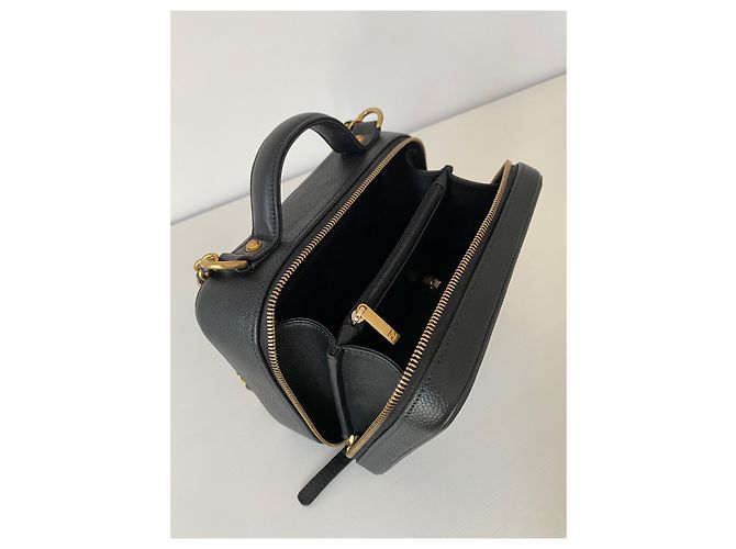 Borsa Chanel Filigree Vanity Case in pelle nera Nero - vista 17