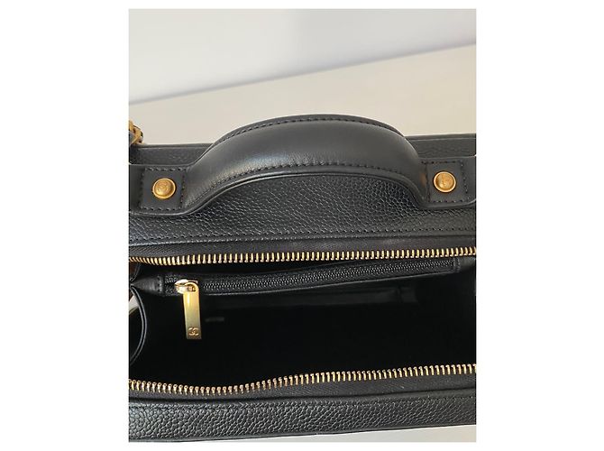 Borsa Chanel Filigree Vanity Case in pelle nera Nero - vista 20