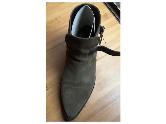 Stivaletti Isabel Marant in pelle kaki 38 Cachi - vista 7