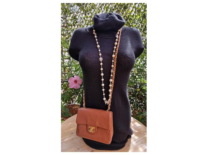 Timeless Chanel Mini Square Vintage Caramello - vista 14