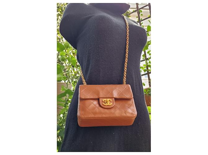 Timeless Chanel Mini Square Vintage Caramello - vista 19