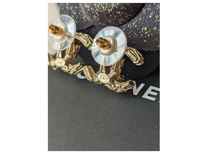 Chanel CC B14Scatola per orecchini classica S Logo Crystal GHW Coco Mark D'oro - vista 4