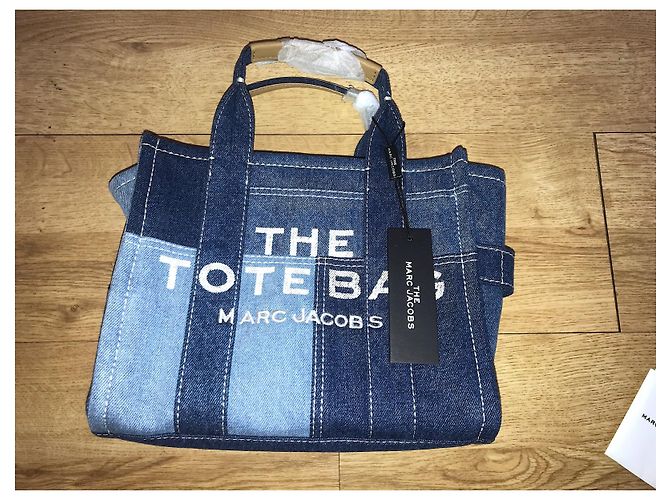 Mini tote Marc Jacobs in denim blu - vista 3