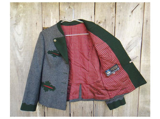 Autre Marque Pischl Tyrolean Loden Wool Jacket Grey 38 - view 3