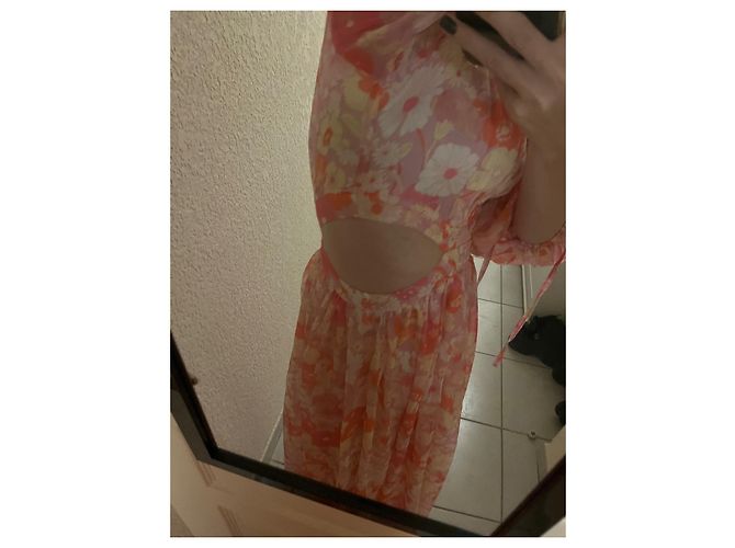 Maje Flower Power Kleid rosa Viscose Pink - Ansicht 3
