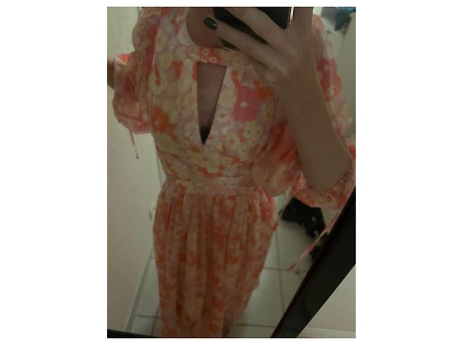 Maje Flower Power Kleid rosa Viscose Pink - Ansicht 4