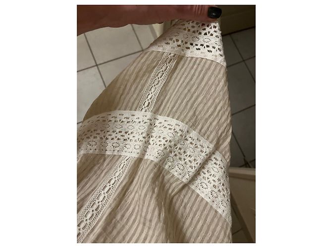 Sandro Kleid aus Viskose beige - Ansicht 2