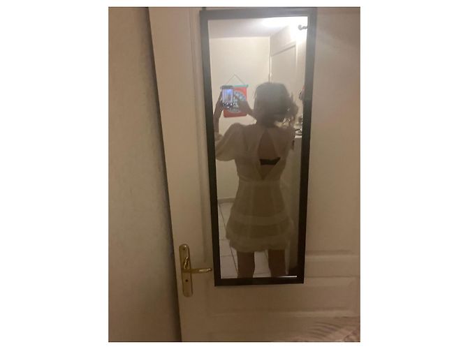 Sandro Kleid aus Viskose beige - Ansicht 6