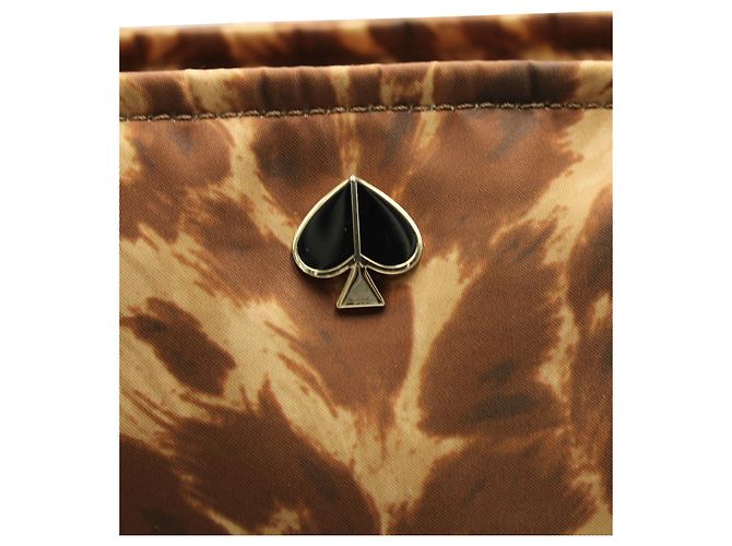 Borsa a tracolla Kate Spade Taylor Leopard in nylon animalier Marrone - vista 6