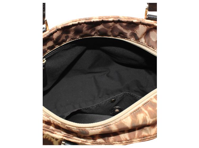 Borsa a tracolla Kate Spade Taylor Leopard in nylon animalier Marrone - vista 7