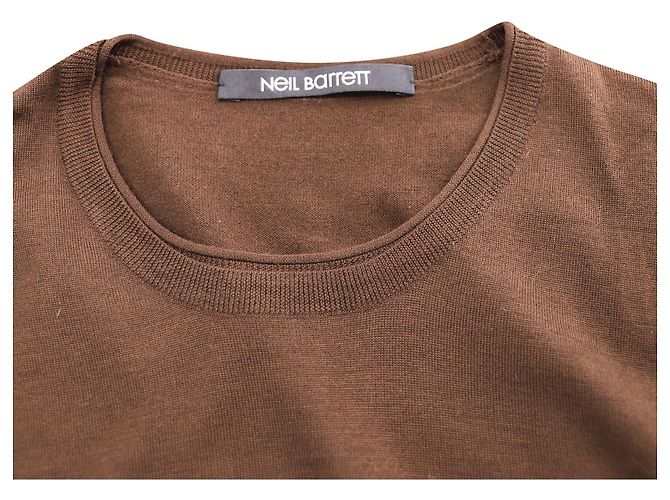 Neil Barrett Sweatshirt aus brauner Wolle - Ansicht 3