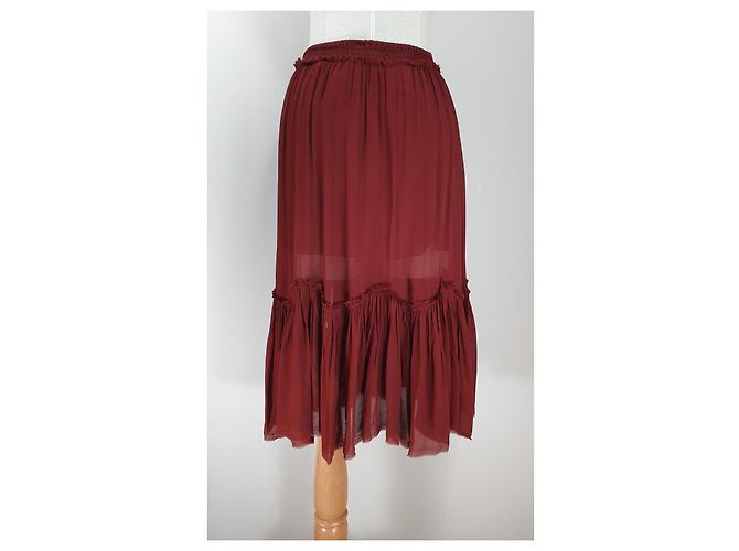 Autre Marque Falda Arijana Rabens Saloner Burdeos Viscosa - vista 3