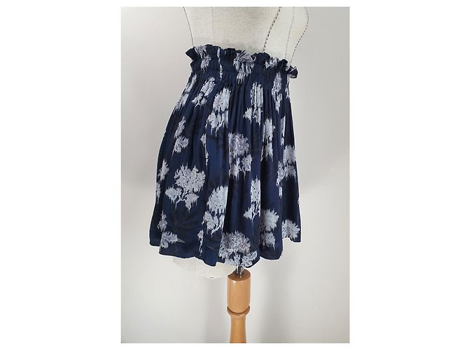 Falda Ganni azul de viscosa - vista 2