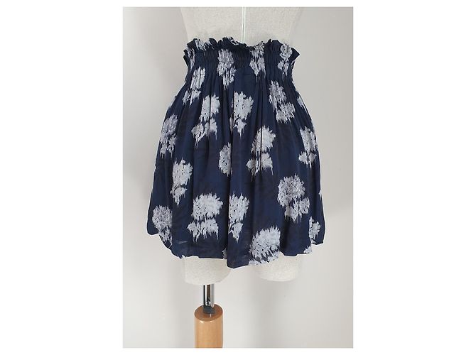 Falda Ganni azul de viscosa - vista 3