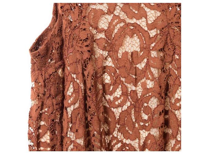 Vestido largo de encaje de Roberto Collina - vista 4