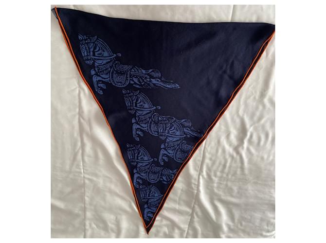 Hermès Triangolo gigante Hermes Blu navy - vista 2