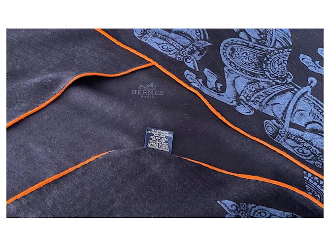 Hermès Triangolo gigante Hermes Blu navy - vista 3