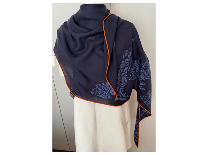 Hermès Triangolo gigante Hermes Blu navy - vista 4