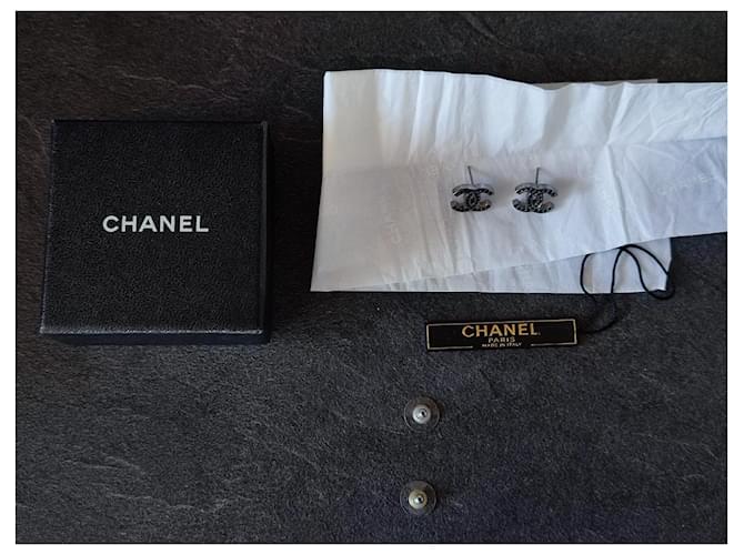 Chanel Ohrringe cc Schwarz - Ansicht 4