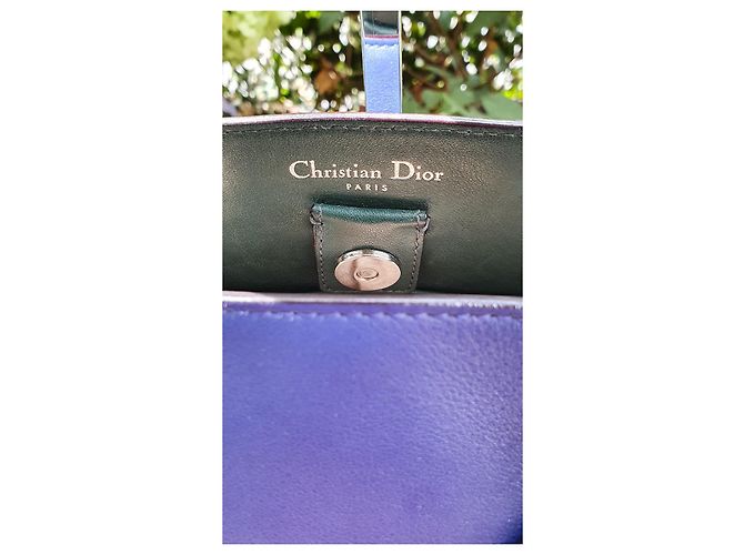 Borsa tote Dior Diorissimo blu in pelle - vista 4