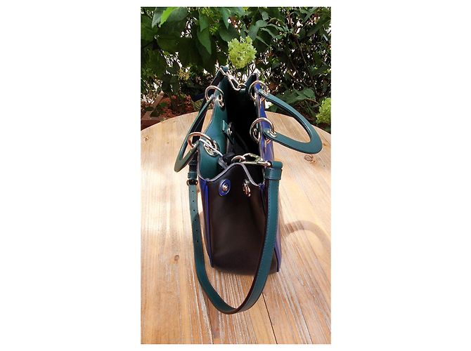 Borsa tote Dior Diorissimo blu in pelle - vista 9