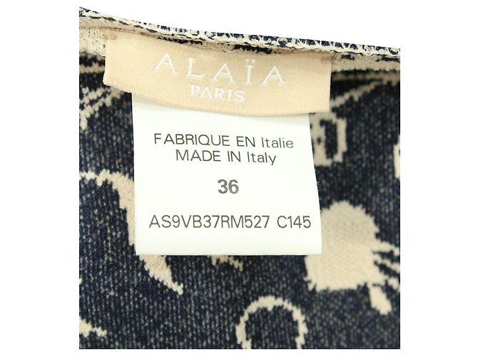 Alaïa Gonna Alaia Stampata in Viscosa Multicolor - vista 4