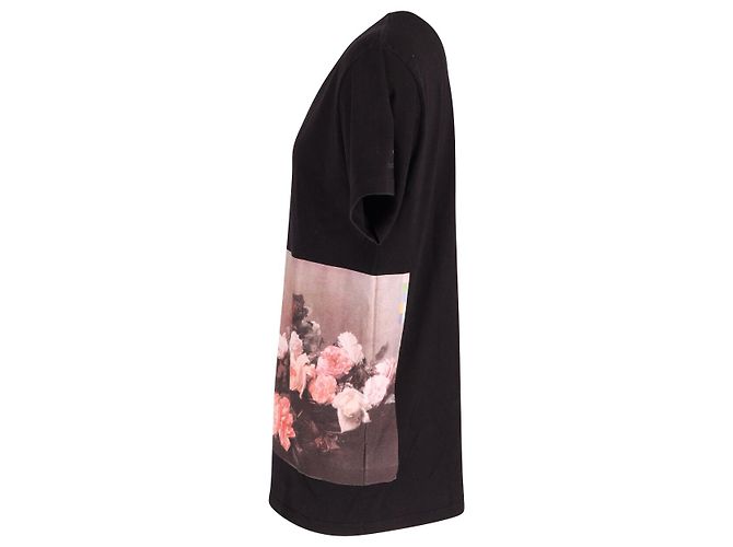 Raf Simons Joy Division Edition Camiseta con estampado de flores en algodón negro - vista 3