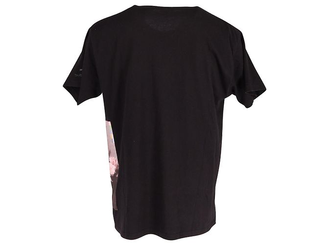 Raf Simons Joy Division Edition Camiseta con estampado de flores en algodón negro - vista 4