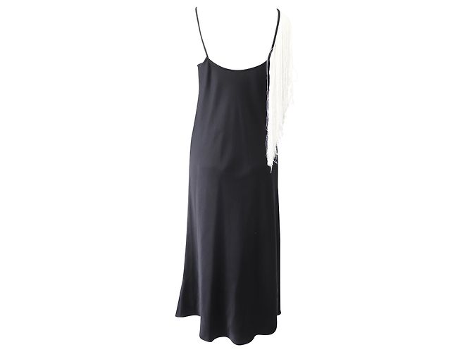 Abito sottoveste con frange Ellery in acetato nero - vista 3