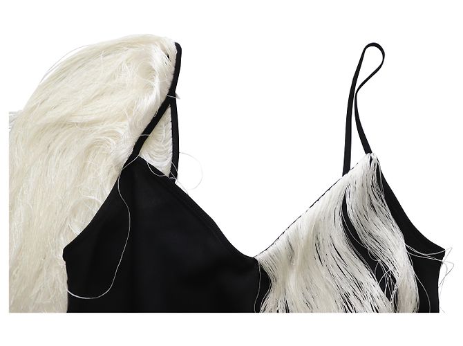 Abito sottoveste con frange Ellery in acetato nero - vista 6