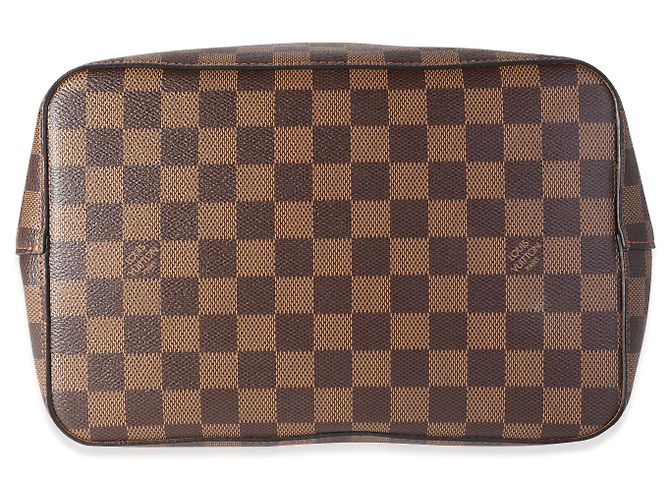 Néonoé Louis Vuitton Safran in pelle gialla e Damier Ebene Neonoe mm Marrone - vista 3