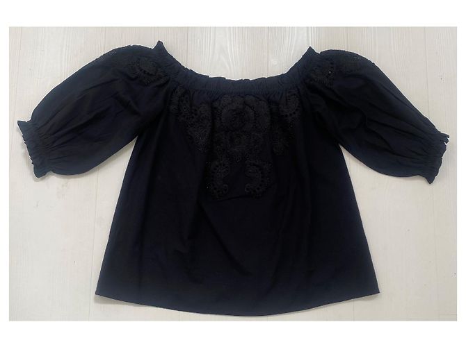 Uterque Top bordado de lino - vista 7